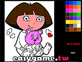 只有一關的遊戲 - Dora探險著色本