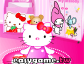 hello kitty房間佈置遊戲