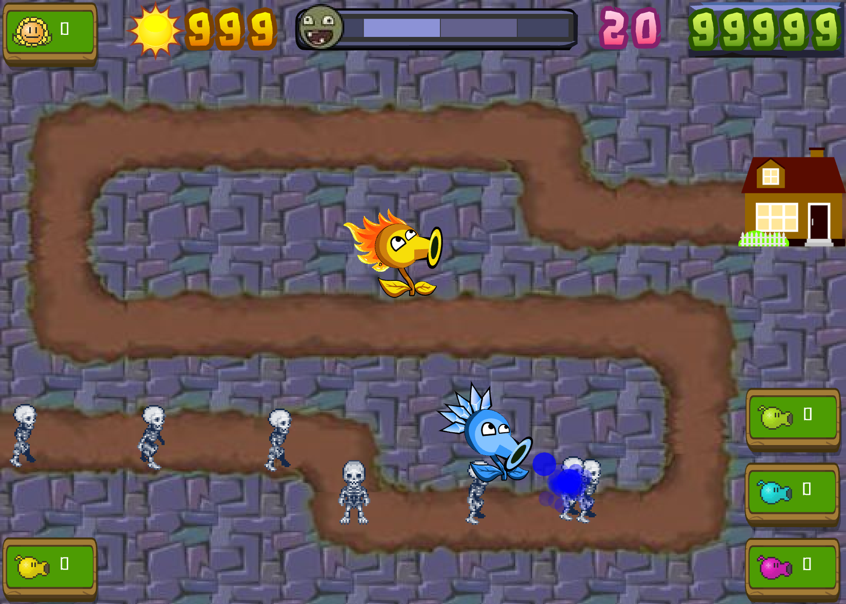 植物大戰殭屍塔防變態版