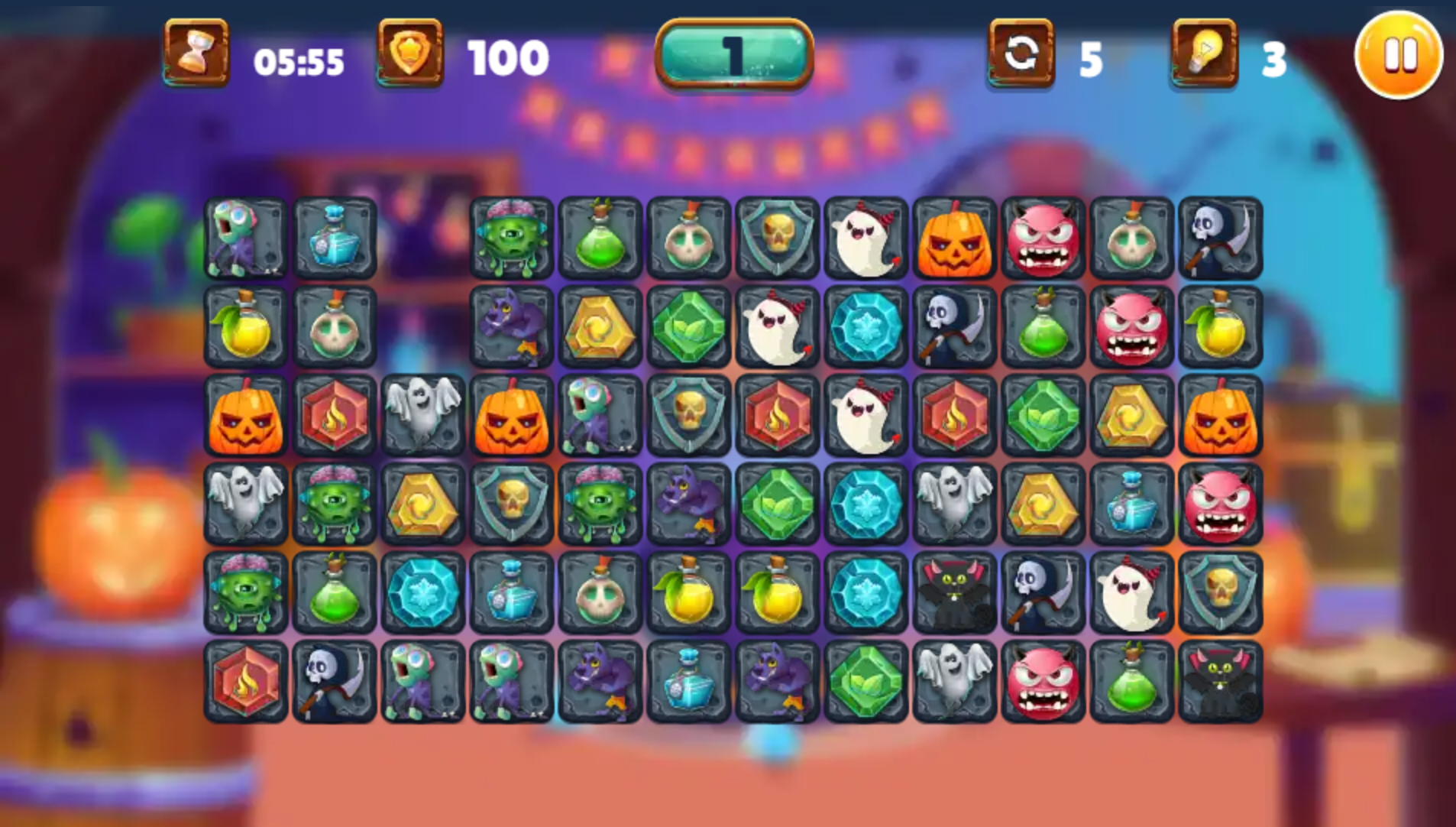 萬聖節方塊連連看